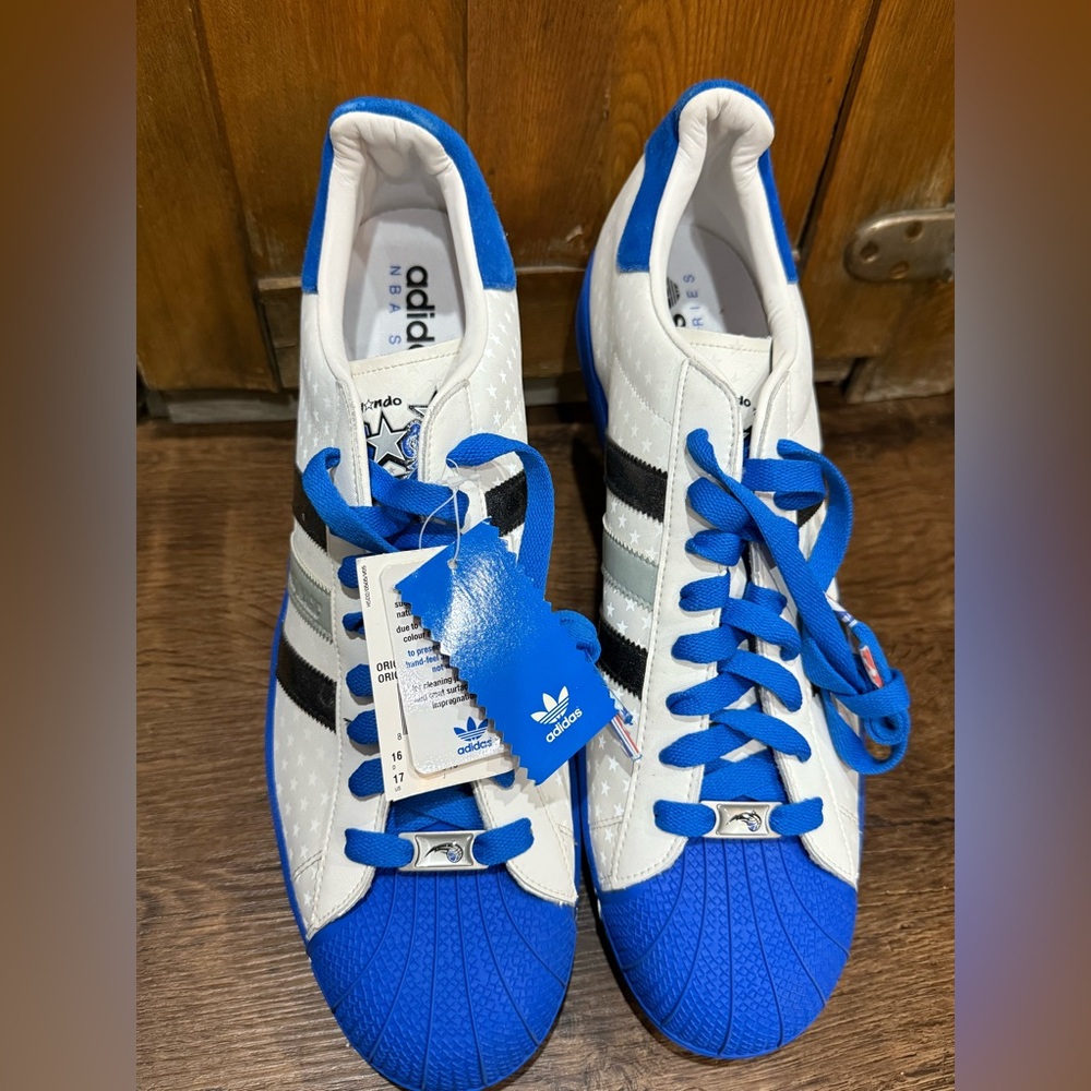 Adidas Classic Blue and White Trainers